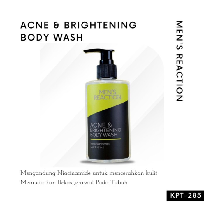 Sabun Mandi Acne Pria Men's Reaction Bodywash Sabun Untuk Jerawat