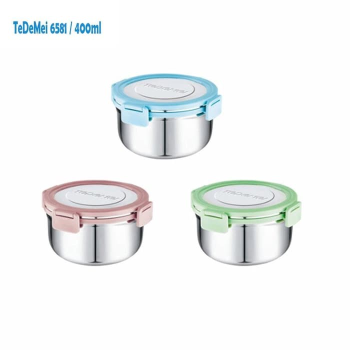 Jual LUNCH BOX TEDEMEI 6581 PINK GREEN BLUE. Berkualitas