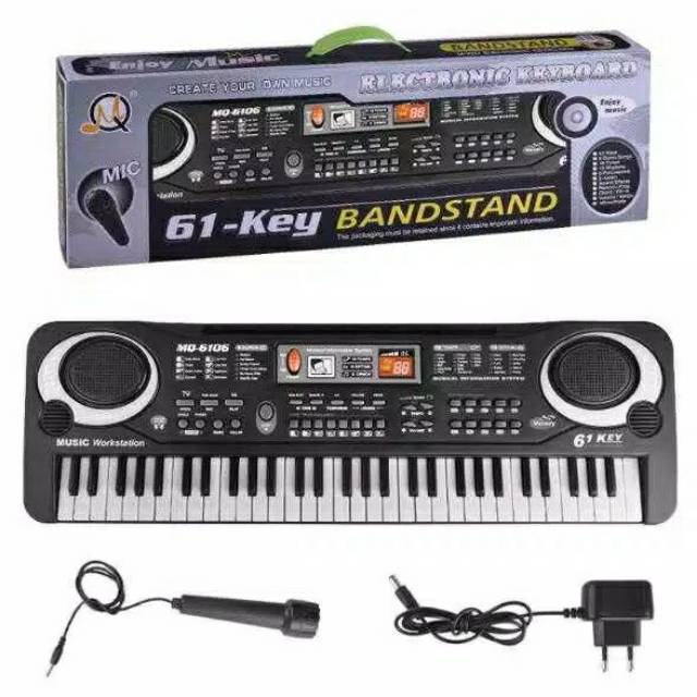 Tma / Mainan Anak Piano Elektronik 61 Keys / Keyboard Electronic 61 Keys Lengkap Mic Dan Charger