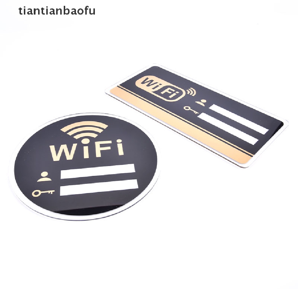 [tiantianbaofu] WIFI Sign 3D Acrylic Mirror Wall Sticker Rewritable Handwriting Account Password Boutique