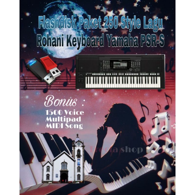 Flashdisk Paket 250 Style Rohani Keyboard Yamaha Psr Type S