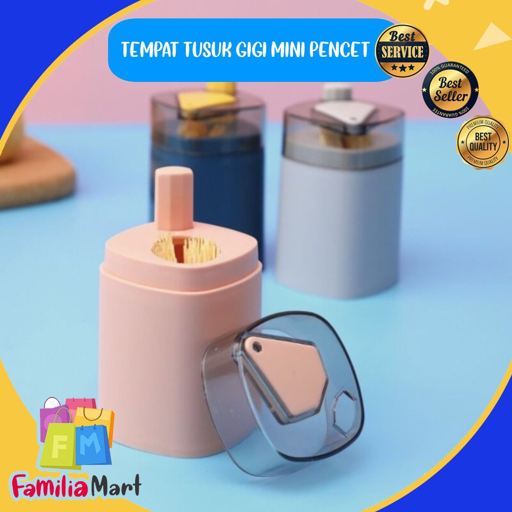 Kotak Tempat Tusuk Gigi Otomatis Mini Pencet Tooth Pick Dispenser Box