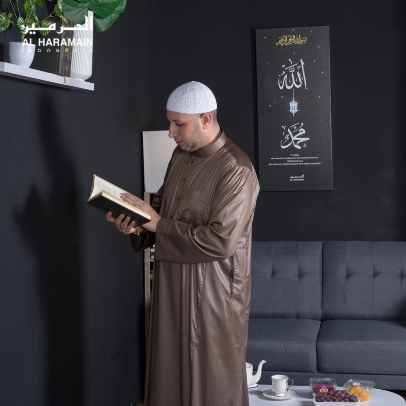 AL Haramain Jubah / Gamis Viet Dewasa | Coklat Tua I Coklat Muda