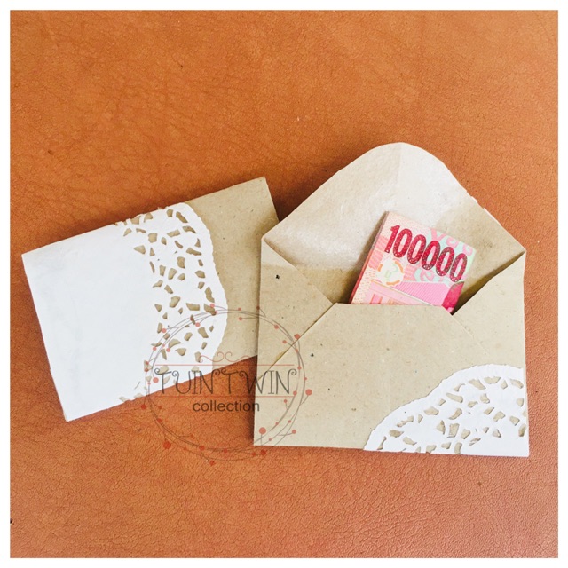 

amplop lebaran rustic vintage 1 pack aesthetic retro renda angpau elegan unik hits kekinian