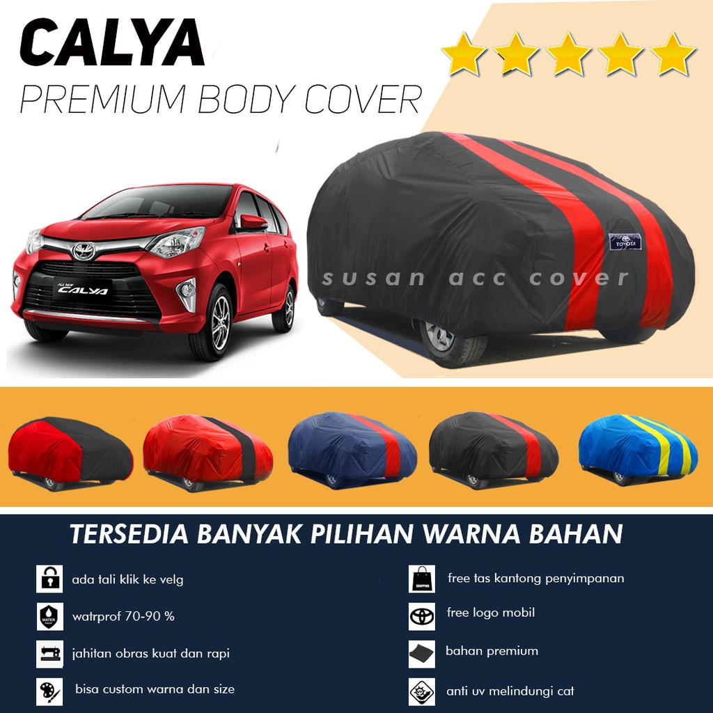 Body Cover Mobil Calya Sarung Mobil Calya/calya sigra/sigra x/daihatsu sigra/sigra putih waterproof