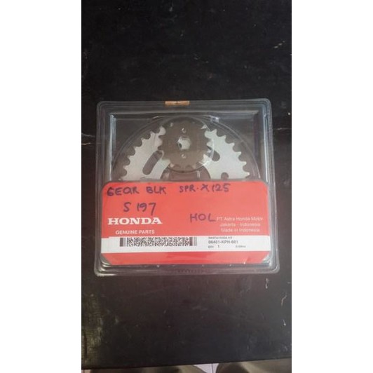 Gear Set Karisma Supra-X 125 Rantai Girset Depan Belakang AHM Original