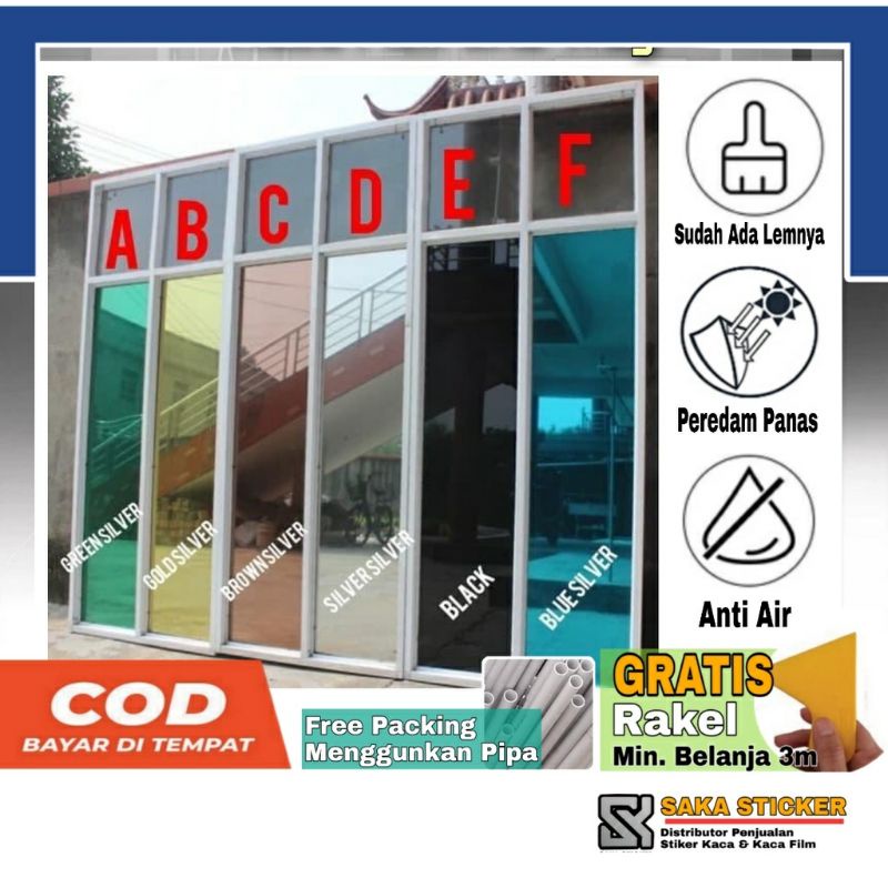 kaca film/ kaca film cermin/kaca film one way/stiker kaca/stiker kaca cermin/kaca film mirror