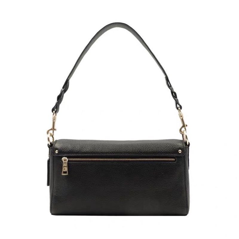 COACH Small Jade Leather Crossbody Shoulder Bag in Black (C91105)