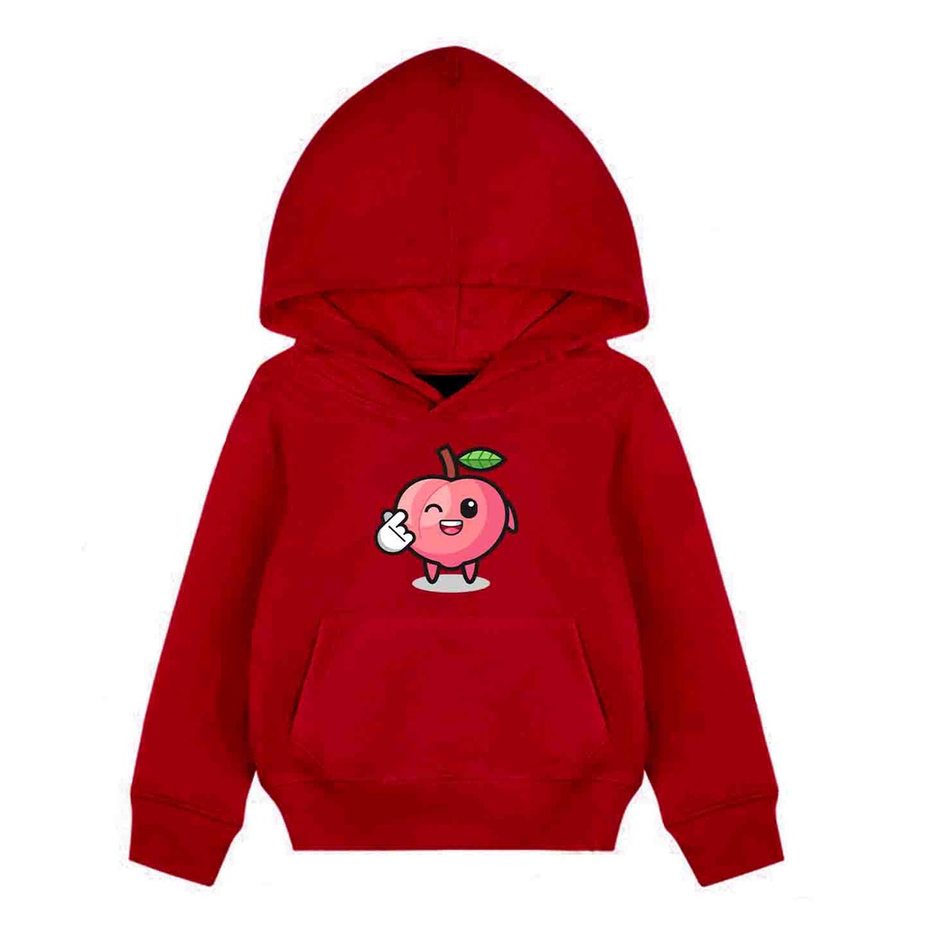 Hoodie Anak Peach Sarang Sweater Pakaian Fleece Anak