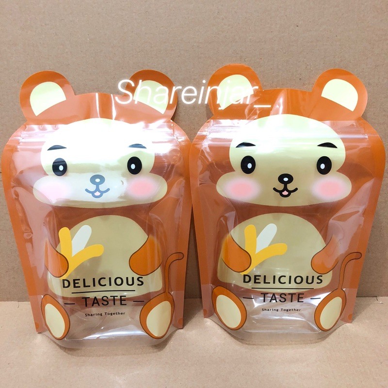 Cookies Bag Ziplock Monkey - Standing Pouch - Plastik Kemasan Cookies Candy Snack Chocolate