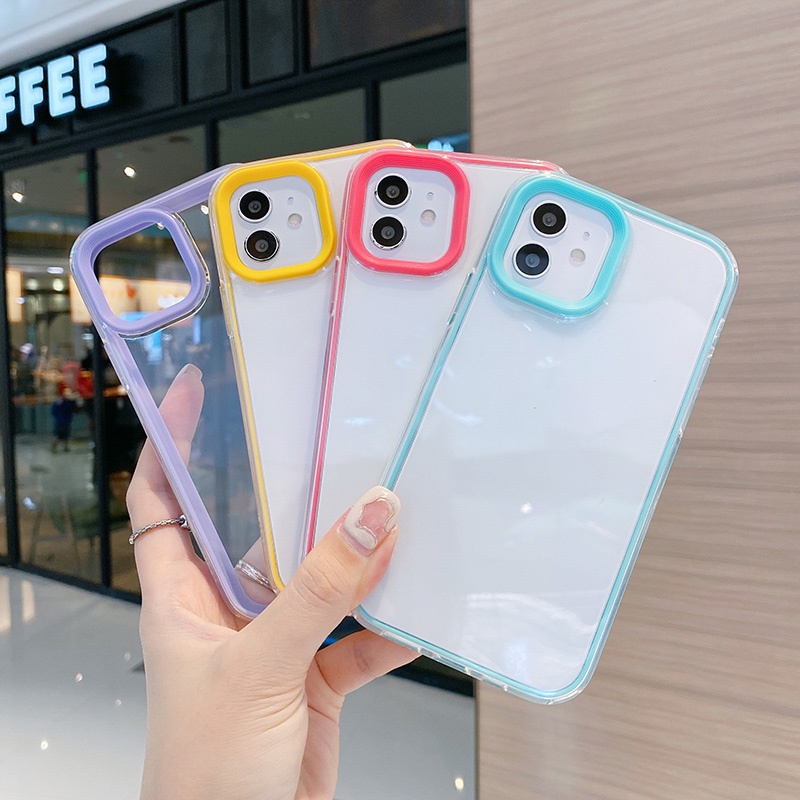 3in1 Case Warna Permen Macaron Tahan Banting Untuk iPhone 11 12 13 Pro MAX 6 6s 7 8 Plus SE 2020 X XS MAX