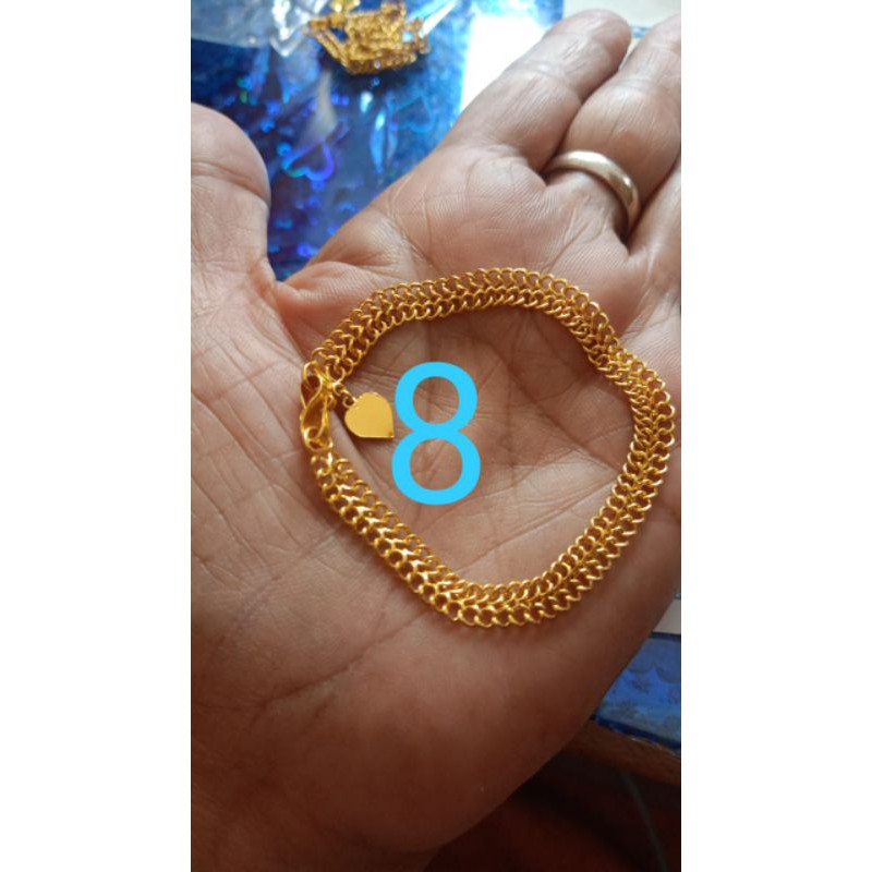 Gelang emas london 24k kadar 99.9 berat 8 gram Shopee Indonesia