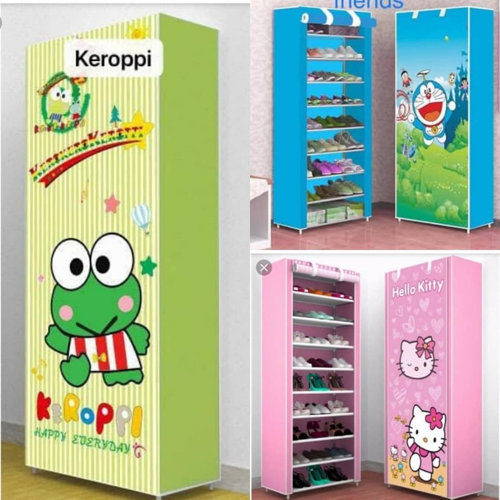 Jual RAK SEPATU WITH COVER KARAKTER 10SUSUN 9 SEKAT (2KG) | Shopee ...