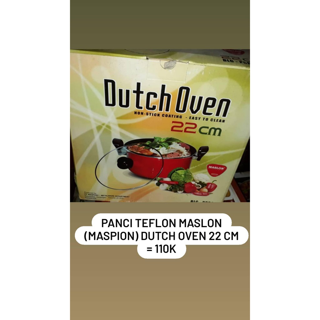 Panci Teflon Maslon Maspion Dutch Oven 22 cm