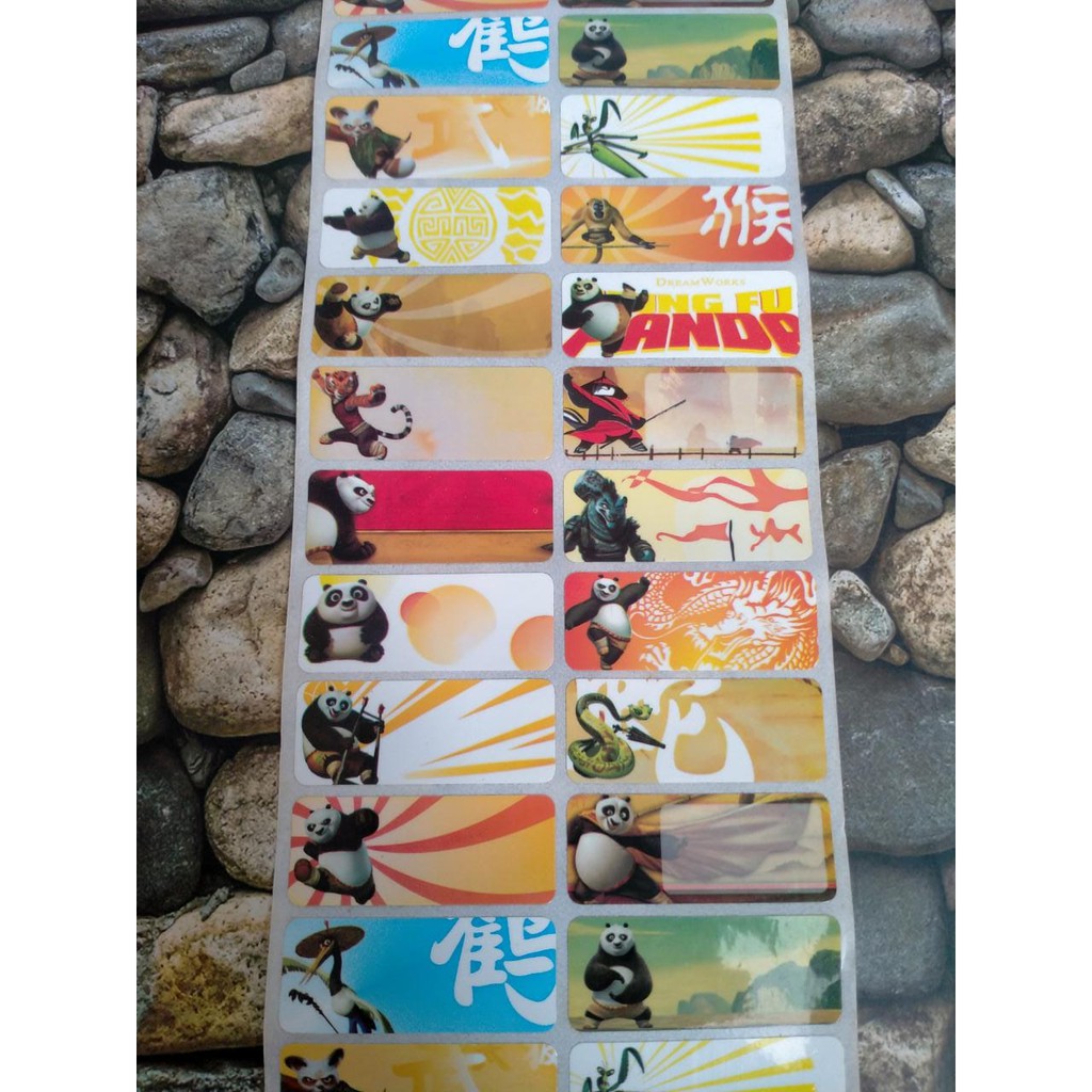 

Stiker Label Nama Name Sticker Waterproof Anti Air KUNGFU PANDA