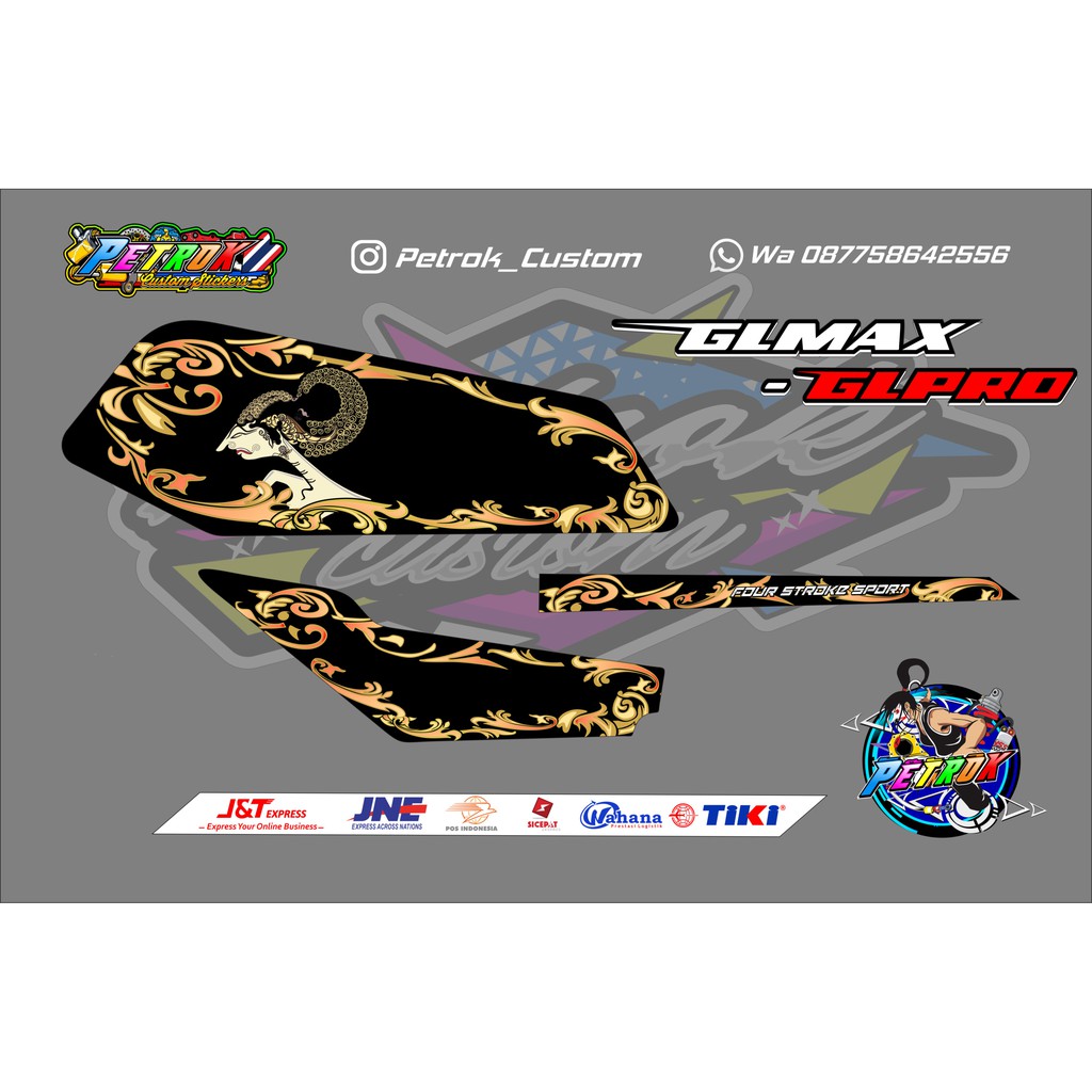 Striping Variasi Gl Pro  Gl Max Wayang Honda lanang