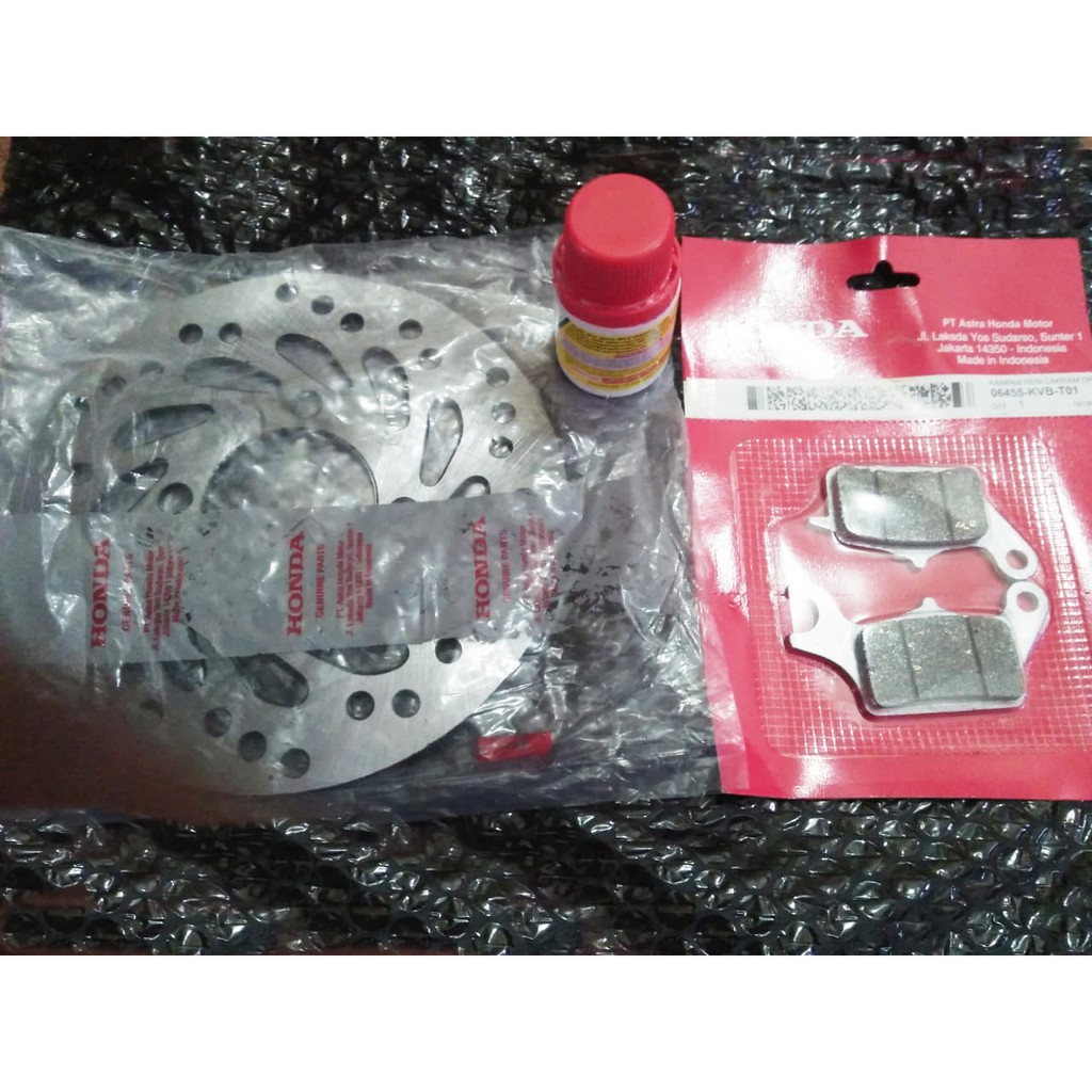 Piringan cakram depan + dispad rem beat fi Scoopy fi Vario 110 fi Vario 125 / 150 LED+minyak rem