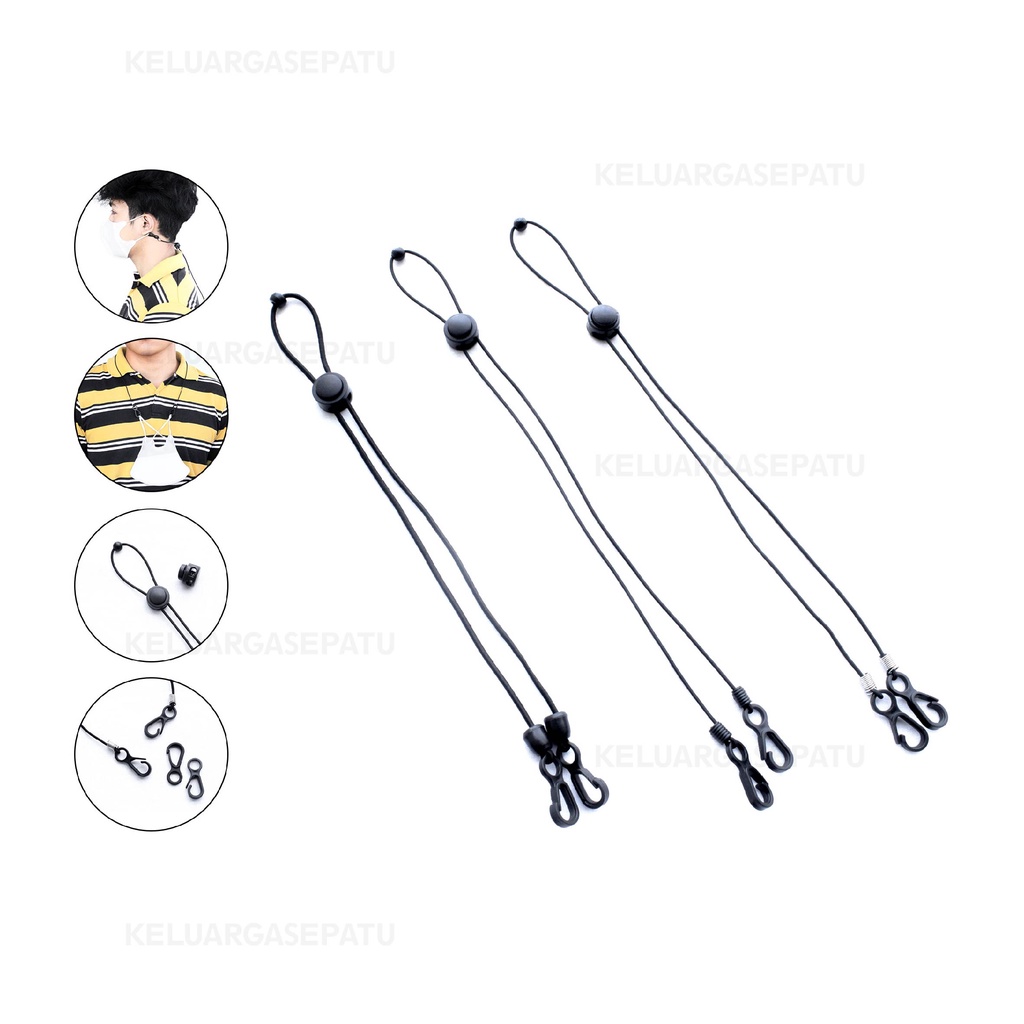 STRAP MASKER KONEKTOR MASKER LANYARD MASK With Strap KONEKTOR STRAP MASKER HIJAB MURAH