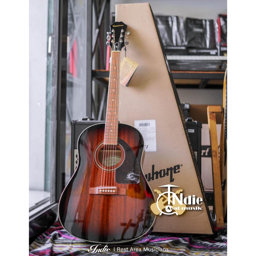 Gitar Akustik Epiphone AJ-220S Mahogany Burst