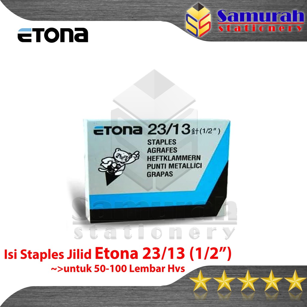 

Isi Stapler Mesin Jilid Etona 23/13 ( 1/2" ) / Staples Refill 23 13