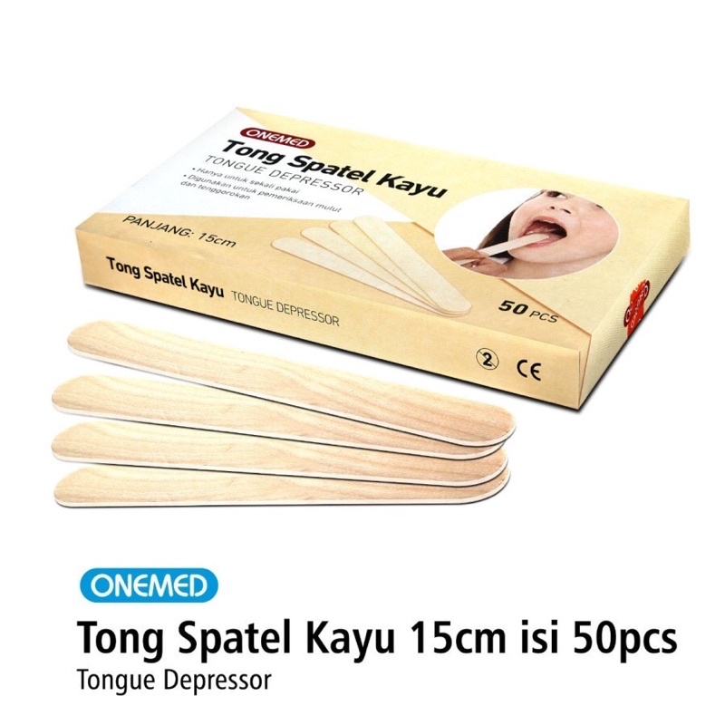 Wooden Tong Depressor Spatula Lidah Kayu Tongue Spatel #AMG