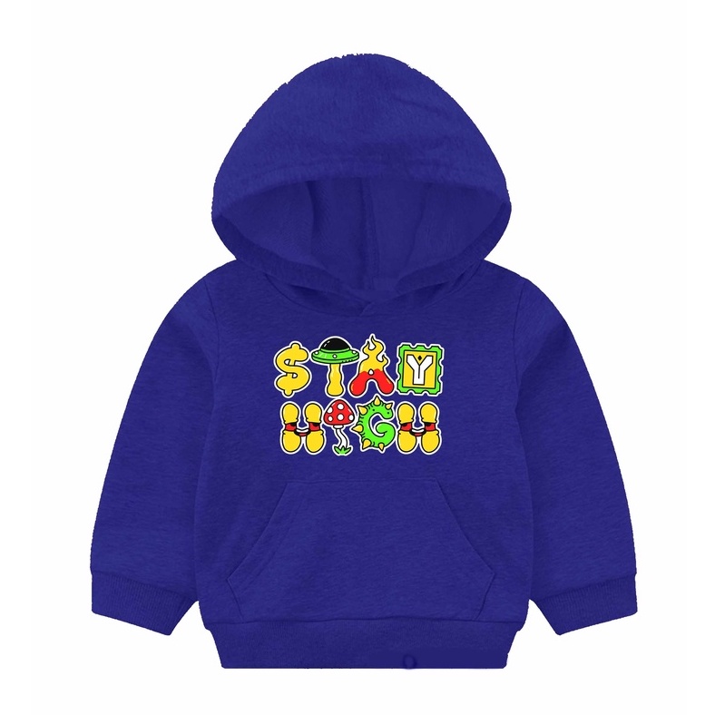 Hoodie Stay High Anak Fleece Pakaian Anak