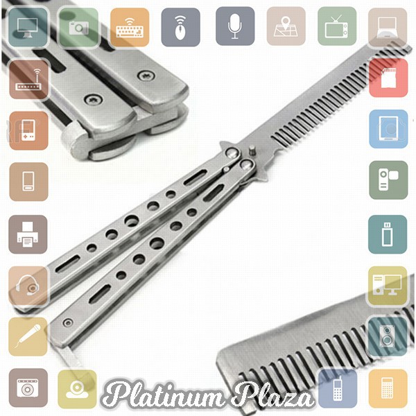 KNIFEZER S23100rfly Balisong Training Knife CS GO - LF-9898 - Silver`22OH5J-