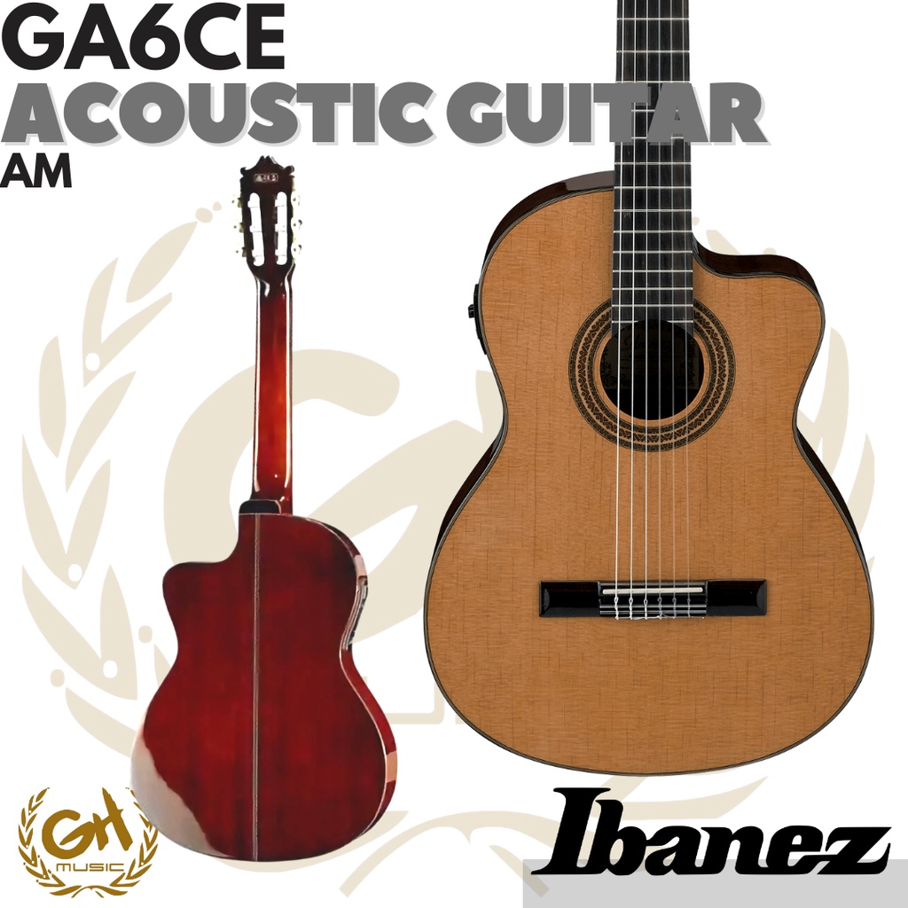 IBANEZ GA6CE ACOUSTIC GUITAR, GITAR AKUSTIK NILON