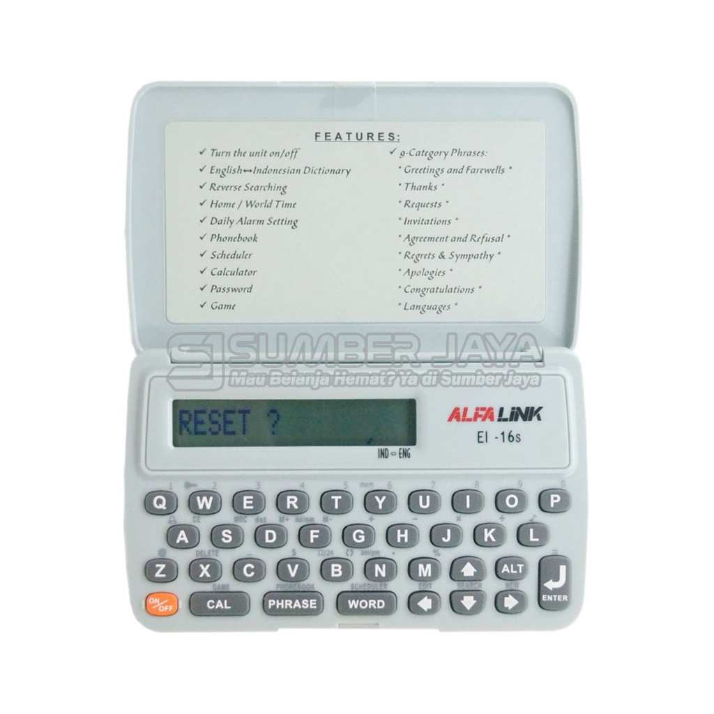 Kamus Elektronik E-Dictionary Alfalink EI 16 S