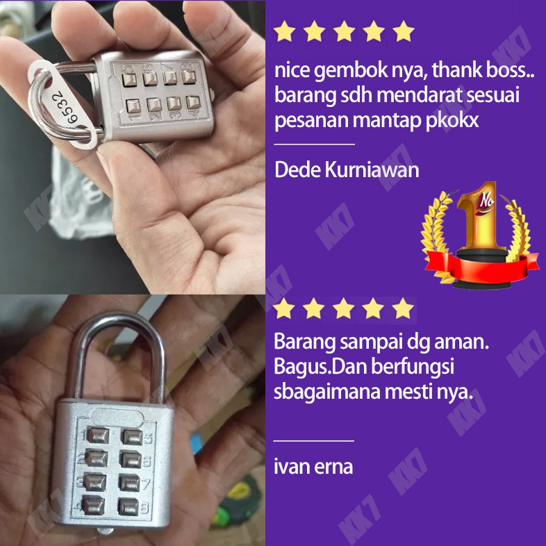 Gembok Angka Gembok Pin Gembok Kombinasi 8 Digit Angka Gembok Koper Gembok Rumah