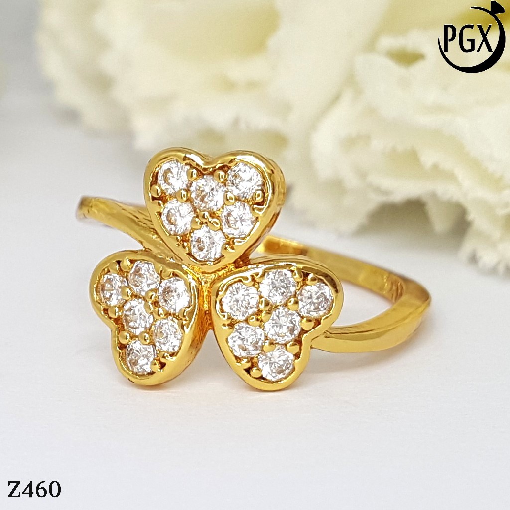 PGX Cincin Xuping Wanita Lapis Emas Aksesoris Perhiasan Fashion Premium - Z460