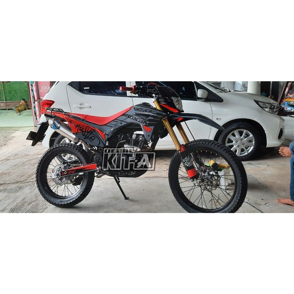 Decal Honda Crf 150L Abu Merah