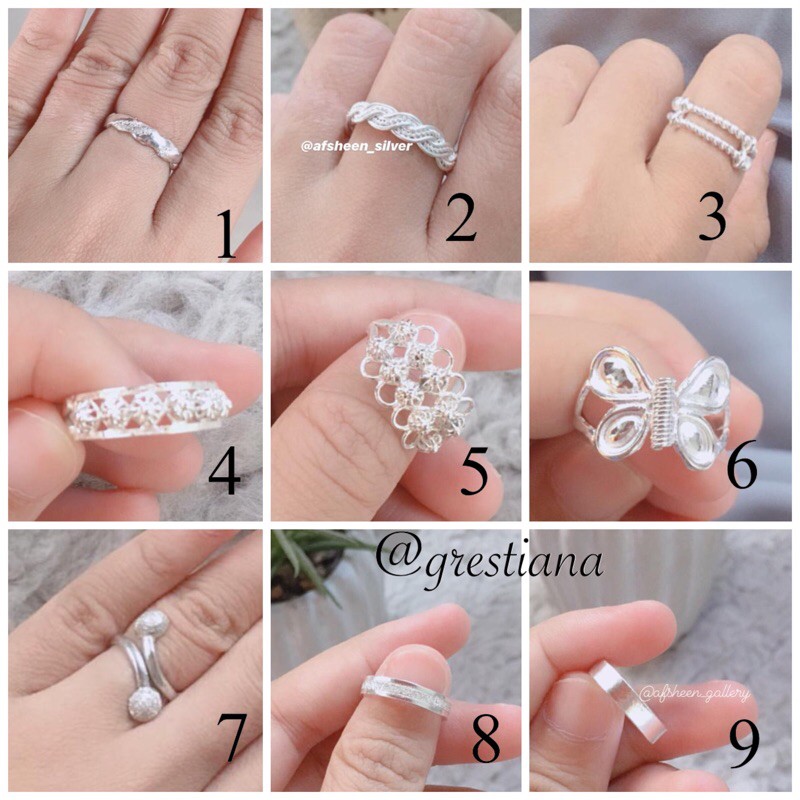 cincin perak murni (cara ukur ada di slide kedua)