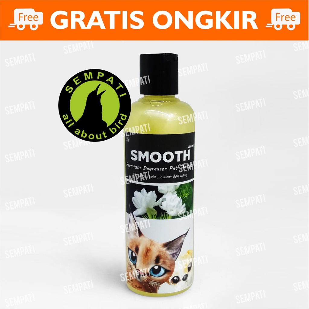 Shampo Kucing Smooth Wangi Jasmine 250 Ml Sampo Kucing Kitten Anjing Anabul Anti Jamur Basmi Kutu Premium Degreaser Pet Shampoo Grooming