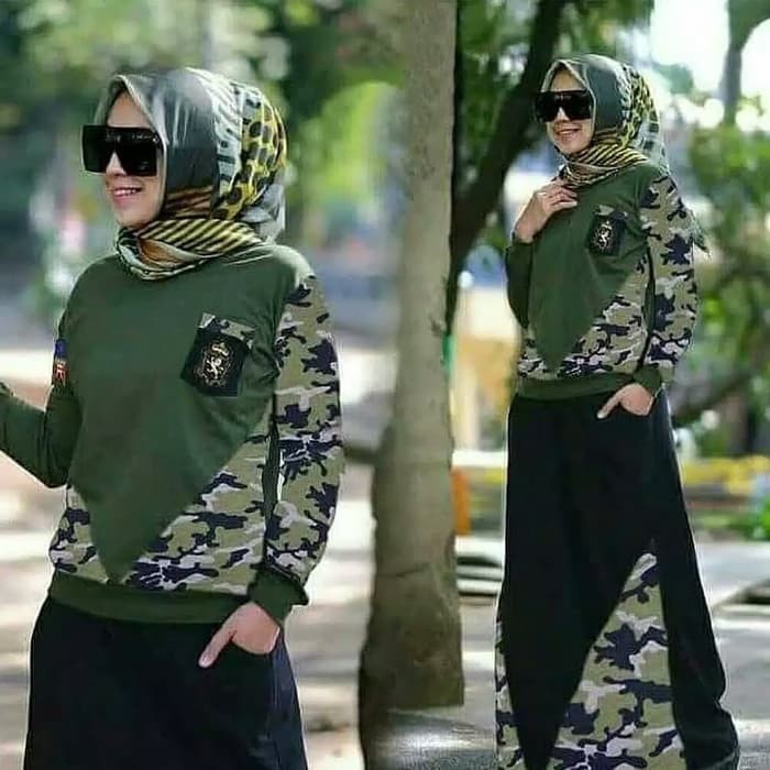 baju gamis wanita terbaru/baju gamis wanita army