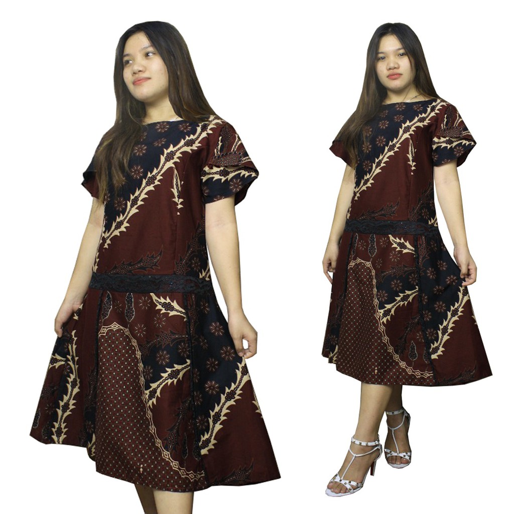 SB Collection Dress Midi Yessie Terusan Batik Wanita