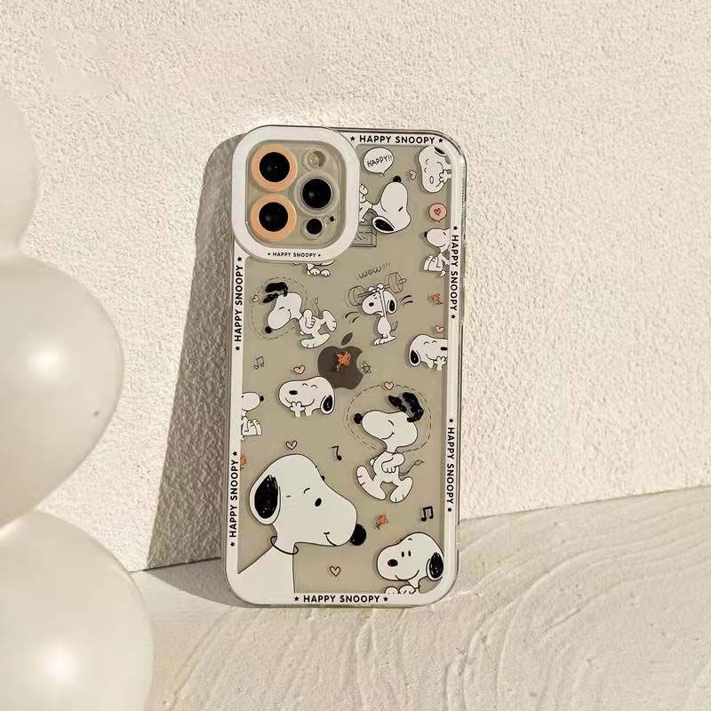 Soft Case Silikon TPU Transparan 13pro 13prm Motif Kartun Lucu Untuk iphone 11 12pro MAX 7p 8p XS MAX Xr