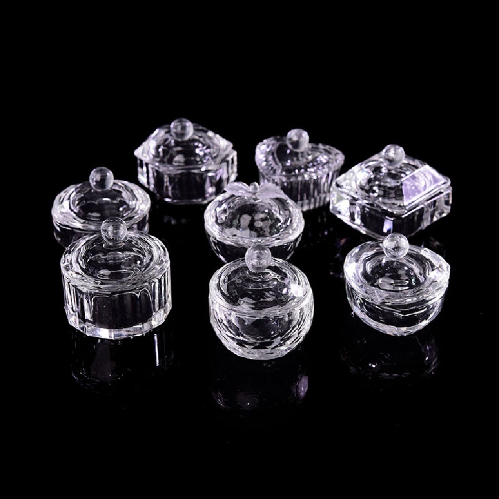 [OOID] Nail Art Glass Cup Dappen Dish for Arcylic Nail Art Liquid Holder Powder Bowl ID