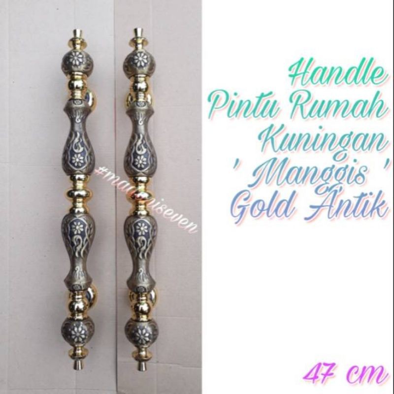 Gagang Pintu Rumah Baut Tembus Kuningan / Handle Pintu Rumah Kuningan Termurah