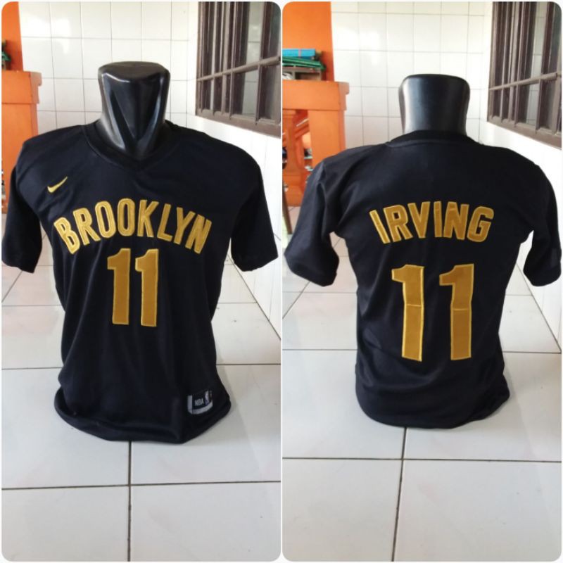 Jersey Basket Berlengan IRVING Brooklyn Bordir