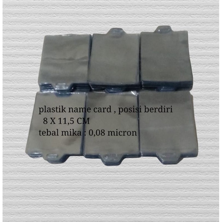

plastik id card nama posisi berdiri 8x11,5cm minimal 1pak(isi100pcs)