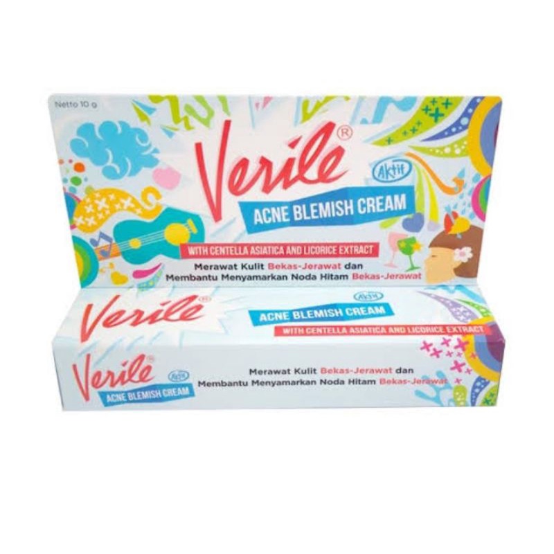 Verile Acne Blemish Cream 10gr / Merawat Kulit Bekas Jerawat / Menyamarkan Bekas Jerawat