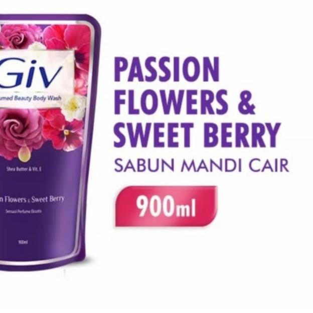 ➨ GIV Body Wash Sabun Mandi Cair 900ML Refill Flower Glowing White Beauty GIV Perfumed ♪