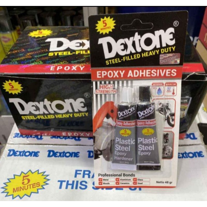 

Lem Dextone Epoxy Plastic Steel 5 menit