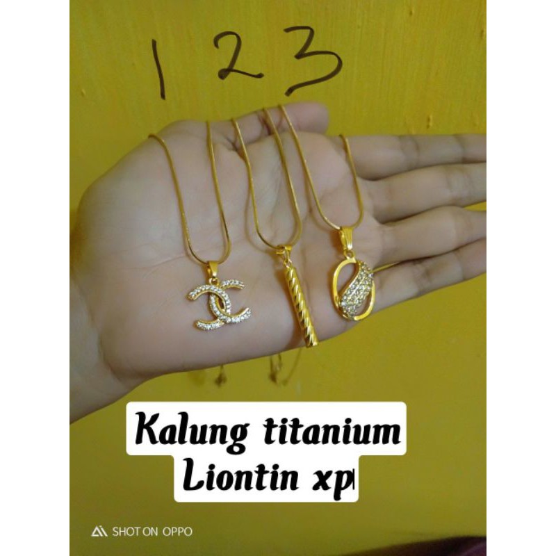 kalung titanium liontin xp awet