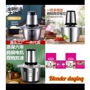 Blender daging chooper Hand Blender Press 2L Baja Tahan Karat Serbagun Multifungsi