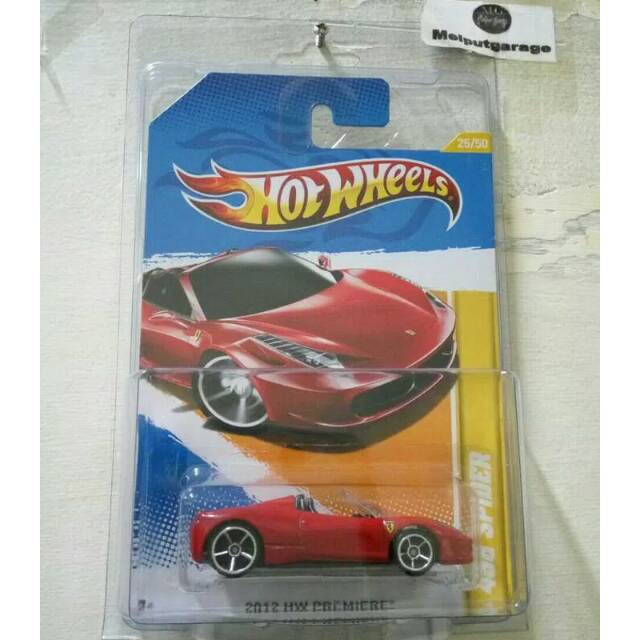 Hotwheels ferrari 458 spider red