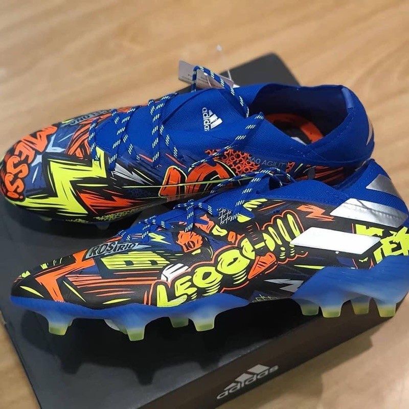 Sepatu Bola Adidas Nemeziz 19.1 Messi Barcelona FG / Sepatu Pria /Sepatu Olahraga /Sepatu Sport