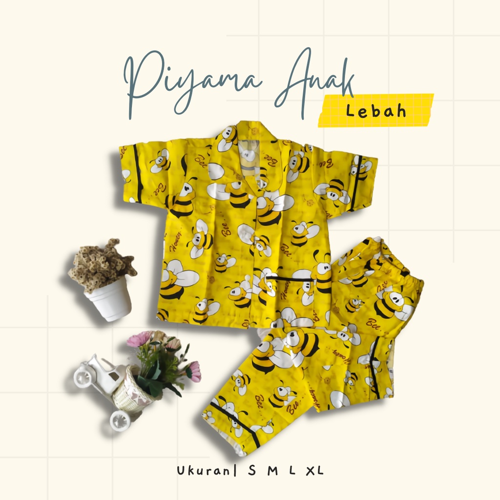 PIYAMA ANAK TERBARU BAJU TIDUR ANAK LEBAH