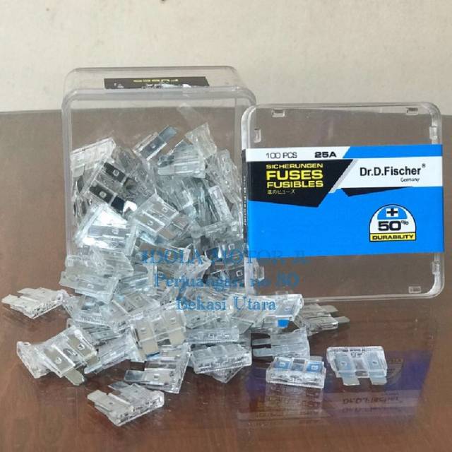 Sikring blade fuse premium 25A putih merk Dr.D.Fischer germany